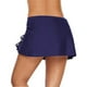 thumbnail image 5 of Falda de baño con abertura en la cintura para mujer, parte inferior de baño deportiva con cordón y braguita incorporada, color azul, 5 of 7