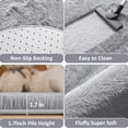 thumbnail image 6 of KIXINWA Grey Round Rug for Kids Room, Fluffy Circle Rug for Bedroom, 4x4 Feet Fuzzy Circular Rug, Soft Plush Area Rug for Bedroom, Non Slip Shaggy Living Room Rug, Nursery Dorm Cute Small Gray Rug, 6 of 6