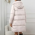 thumbnail image 6 of Breezora Women Long Knee Length Padded Coat Slim Fit Hooded Casual Jacket for Cold Weather Outerwear L Size Beige, 6 of 9