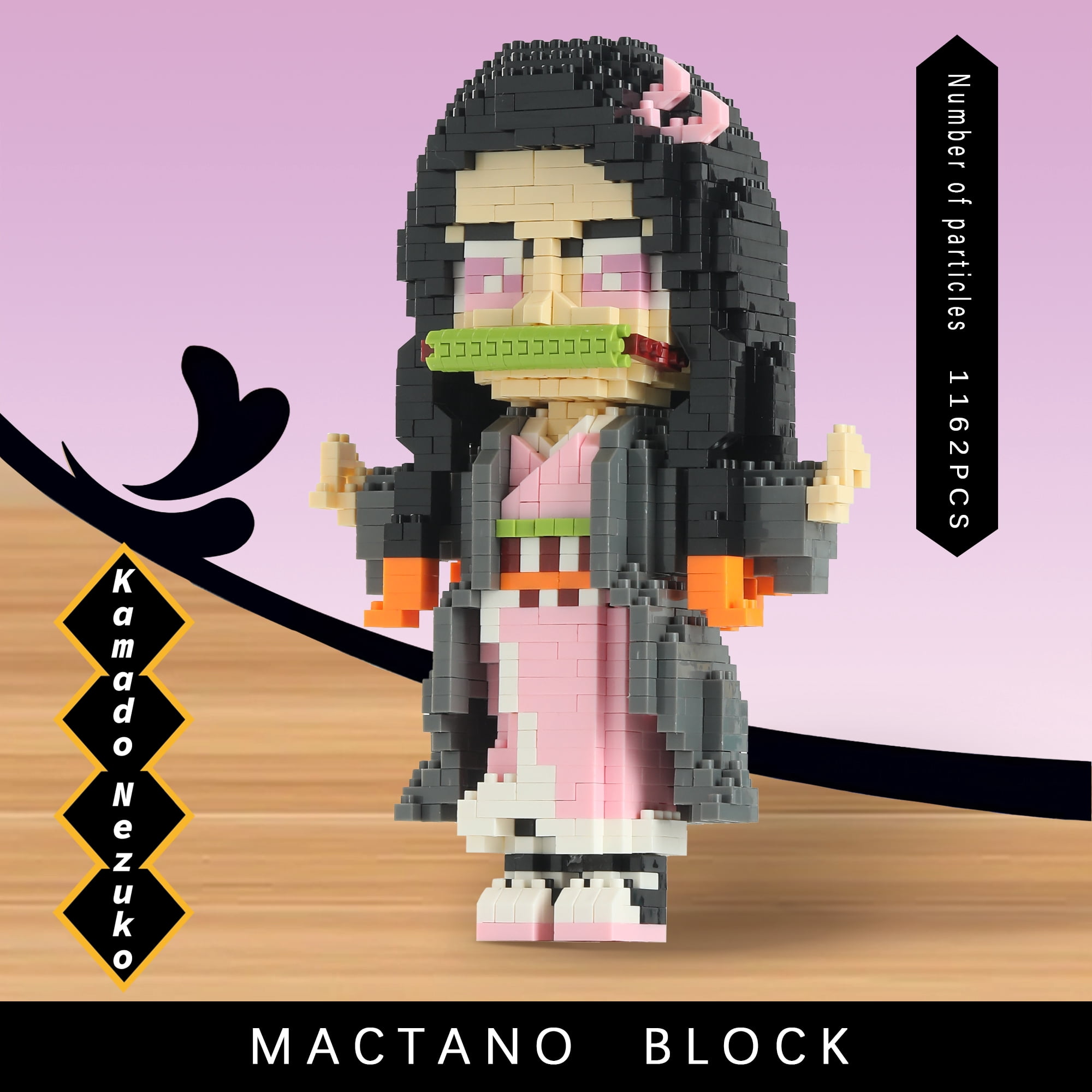 MACTANO Anime Demon Micro Mini Building Block Set Slayer Nezuko Figure Kit Plastic Toy Multicolor