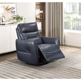 thumbnail image 2 of Lexicon Thomas Fauteuil Inclinable Pivotant à Bascule en Cuir, Bleu Foncé, 2 of 14