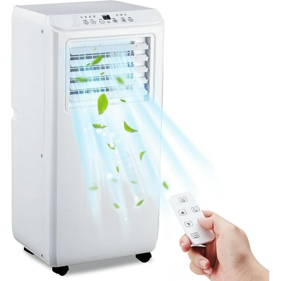 Kojooin 10000 BTU 3-in-1 Portable Air Conditioner – Cool, Fan, Dehumidify, Ideal for 350-450 Sq.Ft Rooms