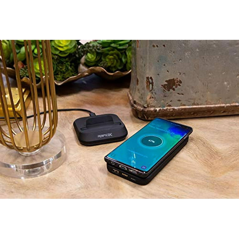 RapidX Portable Charger, 10000 mAh Power Bank, 10W Wireless