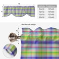 thumbnail image 6 of Slate Blue Plaid Tie Up Valance Curtains for Windows, Kitchen Curtains Window Treatments, Colorful Vintage Check Farmhouse Short Window Shades Valances for Bedroom Bathroom Cafe 42"x18", 6 of 8