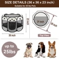thumbnail image 7 of Dinosam Large Cat Playpen,36" Pop-up Cat Cage with Side Pocket,Pet Playpen for Small Animal Indoor Outside Kitten Playpen 36" Diameter 23" Height, 7 of 7