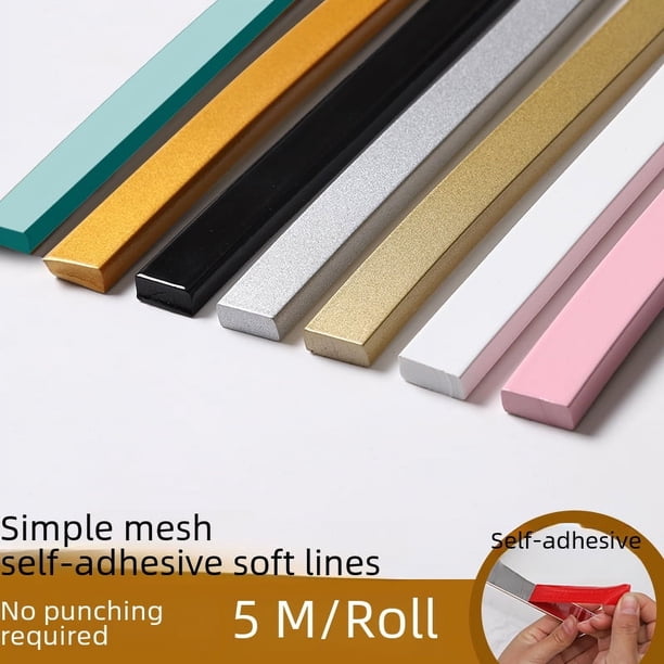 Tira decorativa plana suave de yeso para techo, cuadrada, para fondo de TV, espejo de pared, borde