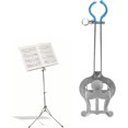 thumbnail image 2 of SHAR Portable Silver Trumpet Marching Lyre Holder - Instrument Parts for Sheet Music, 2 of 5