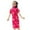 Pink, variant on Dresses For Girls Chinese Qipao Baby New Year Clothing Floral Short Sleeve Cheongsam Kids Girls Party Dress Size 4-5T