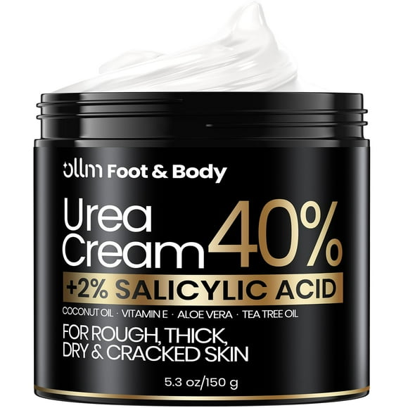 Crema para pies OLLM Urea 40% con ácido salicílico, eliminador de callos, 150 ml