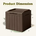 thumbnail image 2 of QISHENSHUI 31 Gallon Waterproof Outdoor Storage Box Resin Deck Box Lockable and UV Resistant for Patio Furniture,Garden Tools (Brown), 2 of 7