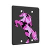 Unicorn Pink Camoflauge Design - 2 Gang Blank Wall Plate Metal