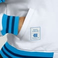thumbnail image 6 of Women's WEAR by Erin Andrews White/Carolina Blue North Carolina Tar Heels Satin Stitch Full-Snap Fleece Sweatshirt, 6 of 6