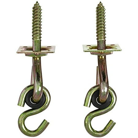 

National Zinc Plated with WeatherGuard Steel Lag Screw Swing Hook Kit (2-Pack)