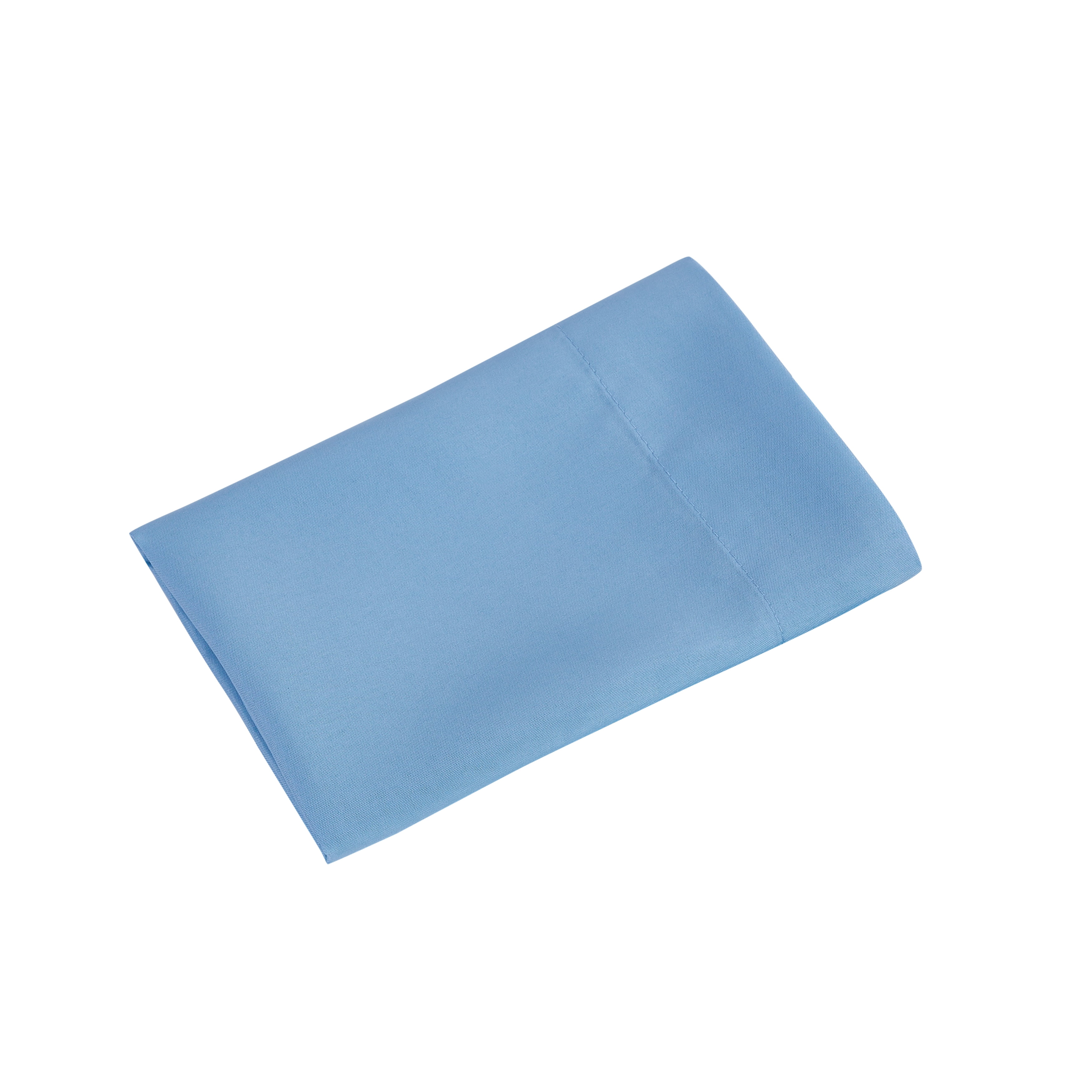 Mainstays Basic Value Microfiber Pillowcase, Standard, Blue, 1 Piece