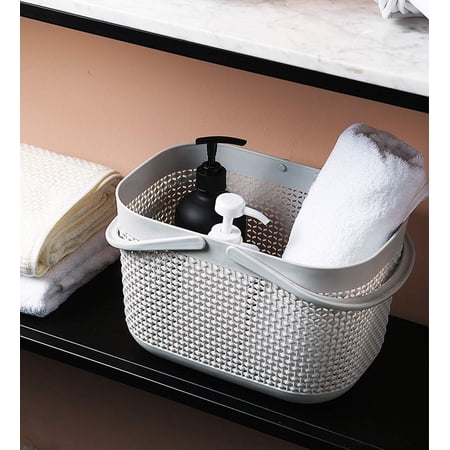 Plastic Organizer Storage Baskets with Handles Shower Caddy Bins Organizer for Bathroom and kitchen