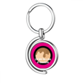 thumbnail image 1 of La vida es como una caja de Chocolates Rotating keychain Metal Keyring Holder, 1 of 2