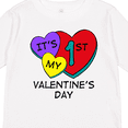 thumbnail image 4 of Inktastic 1st Valentine's Day Hearts Boys or Girls Long Sleeve Toddler T-Shirt, 4 of 5