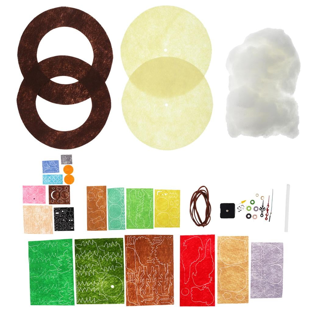 GUOOL 2 Sets Non-woven Fabric Felt Applique For DIY Forest Animal Beginners Sewing Kits Fun Beginning DIY Crafting for Girls and Boys
