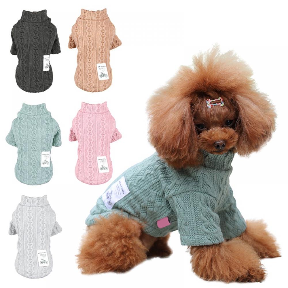 Small Dog Sweater Cute Knitted Classic Puppy Dog Sweaters for Small