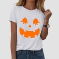 thumbnail image 2 of Landzoo Halloween Women'S Shirts Graphic Print Short Sleeve Crew Neck T-Shirt Party Loose Fit Women Tops Size M White, 2 of 5