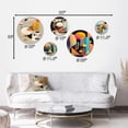 thumbnail image 4 of Designart "Minimal Bauhaus Dimensions III" Modern Geometric Metal Wall Art Set of 5 Piece, 4 of 5