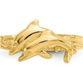 thumbnail image 4 of 14K Yellow Gold Dolphin Toe Ring Made In United States k3834, 4 of 5