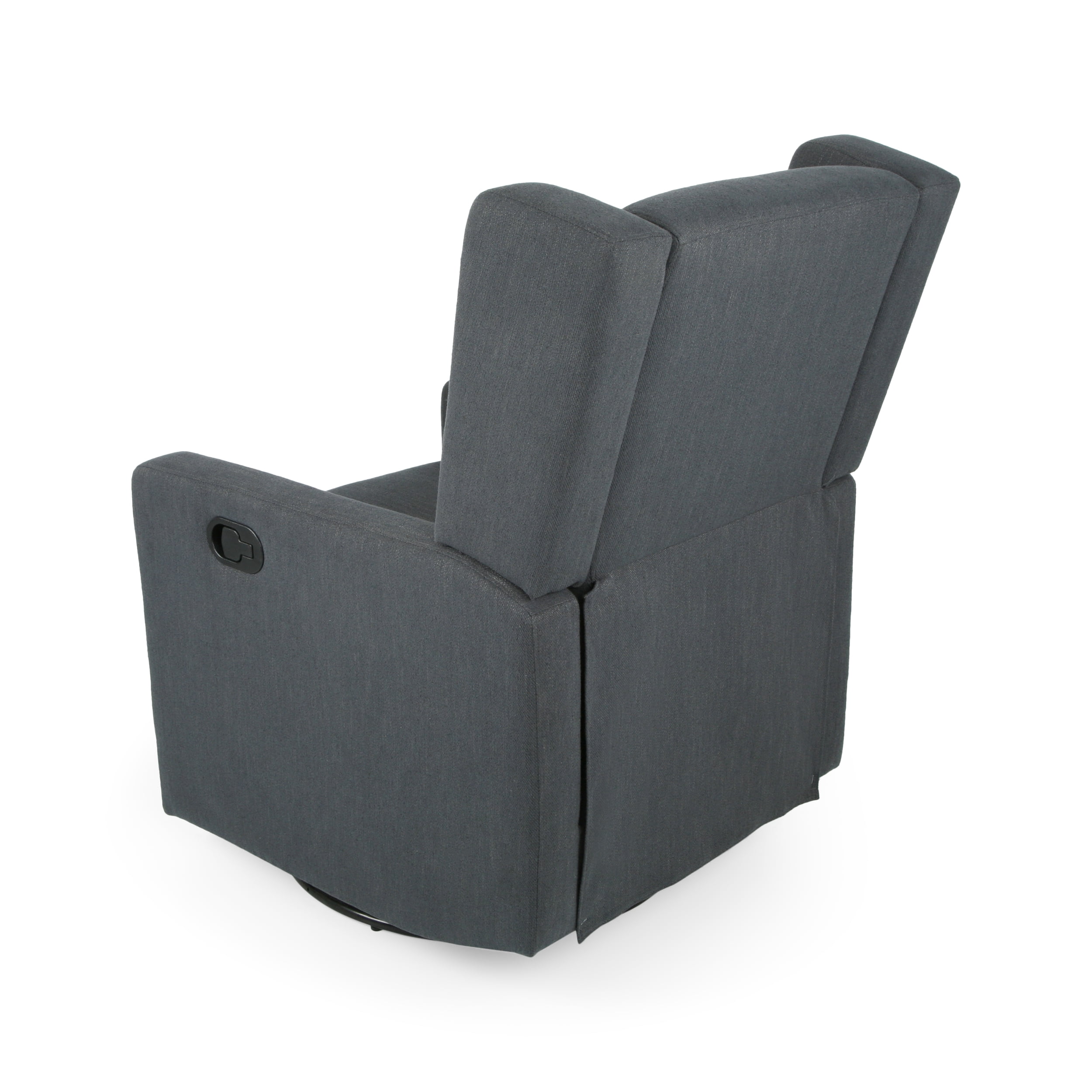 Noble House Rushika Contemporary Standard Fabric Upholstered Swivel Recliner, Gray