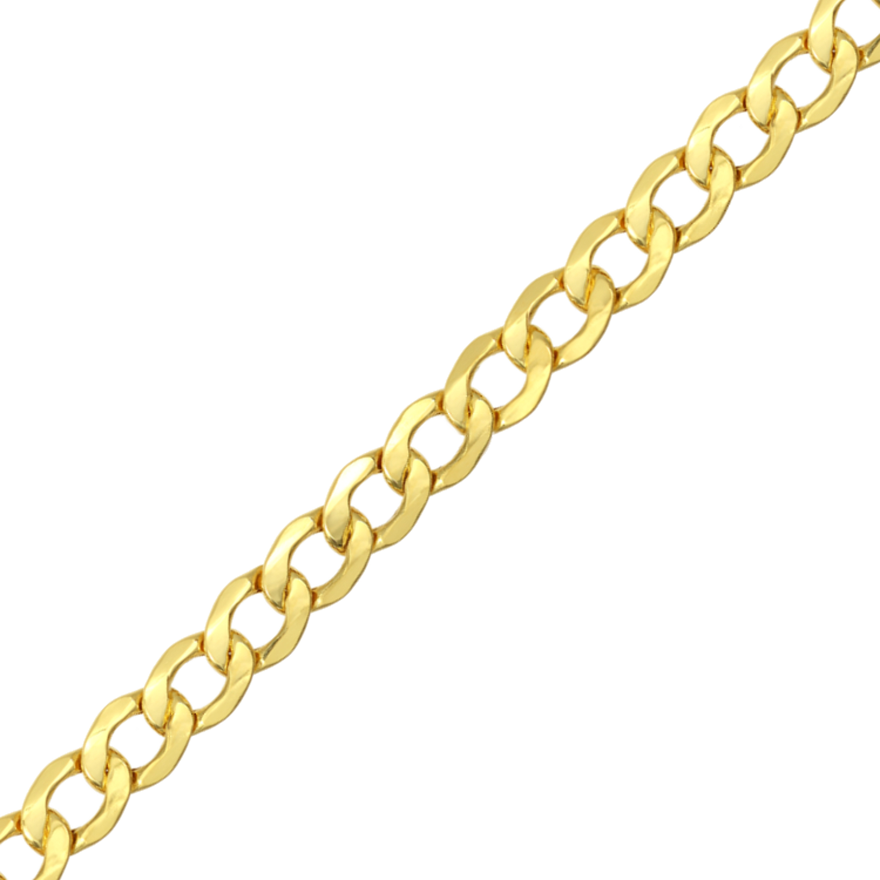 Brilliance Fine Jewelry 10K Yellow Gold Curb Cuban Chain Necklace, 22"