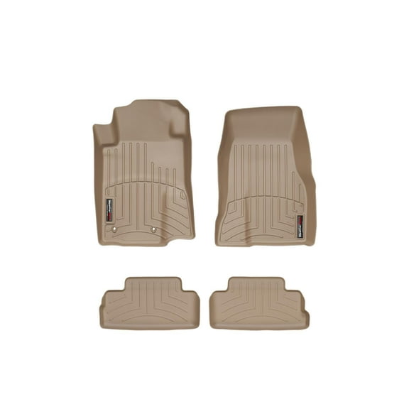 WeatherTech Custom Fit FloorLiners compatible with 2009-2010 Ford Mustang - 1st & 2nd Row (2-pc. Rear Liner), Tan