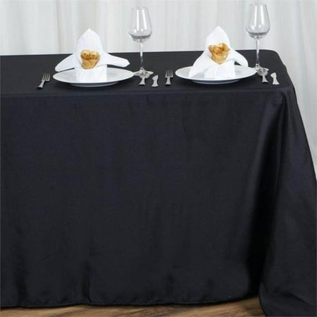 

BalsaCircle 6 Pieces 90 x 156 Black Rectangle Polyester Tablecloths Table Cover Linens