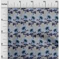 thumbnail image 2 of oneOone Polyester Spandex Blue Fabric Floral Craft Projects Decor Fabric Printed By The Yard 56 Inch Wide, 2 of 4