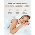 thumbnail image 3 of Good Sleep Bedding 1000 TC Egyptian Cotton Light Blue Standard/Queen Pillow Cases 4 Pc, 3 of 8