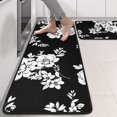 thumbnail image 2 of Kitchen Rugs Sets Of 2,Pioneer Flower Floral Print Pattern Anti Fatigue Kitchen Mat Rugs Non Slip Washable,Decorative Kitchen Floor Mats for Kitchen,Sink,Laundry,17"x47"+17"x47", 2 of 5