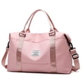 thumbnail image 7 of Travel Duffle Bag for Women Men - Foldable Weekend Bag with Wet Pocket, Gym Bag for Sport, Airplane Travel Essentials for Flying(Pink), 7 of 7