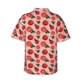 thumbnail image 3 of Picia Tomatoes Gentle Cotton Regular Fit Short Sleeve Casual Hawaiian Shirt for Men-X-Large, 3 of 9