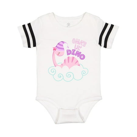

Inktastic Oma s Lil Dino with Cute Pink Baby Dinosaur Gift Baby Boy or Baby Girl Bodysuit