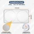thumbnail image 4 of GFDYREE Car Windshield Sun Shade with Storage Pouch Durable 240T Material Car Sun Visor for UV Rays and Sun Heat Protection Car Interior Accessories for Sun Heat X-Large (75 inches x 37 inch, 4 of 7