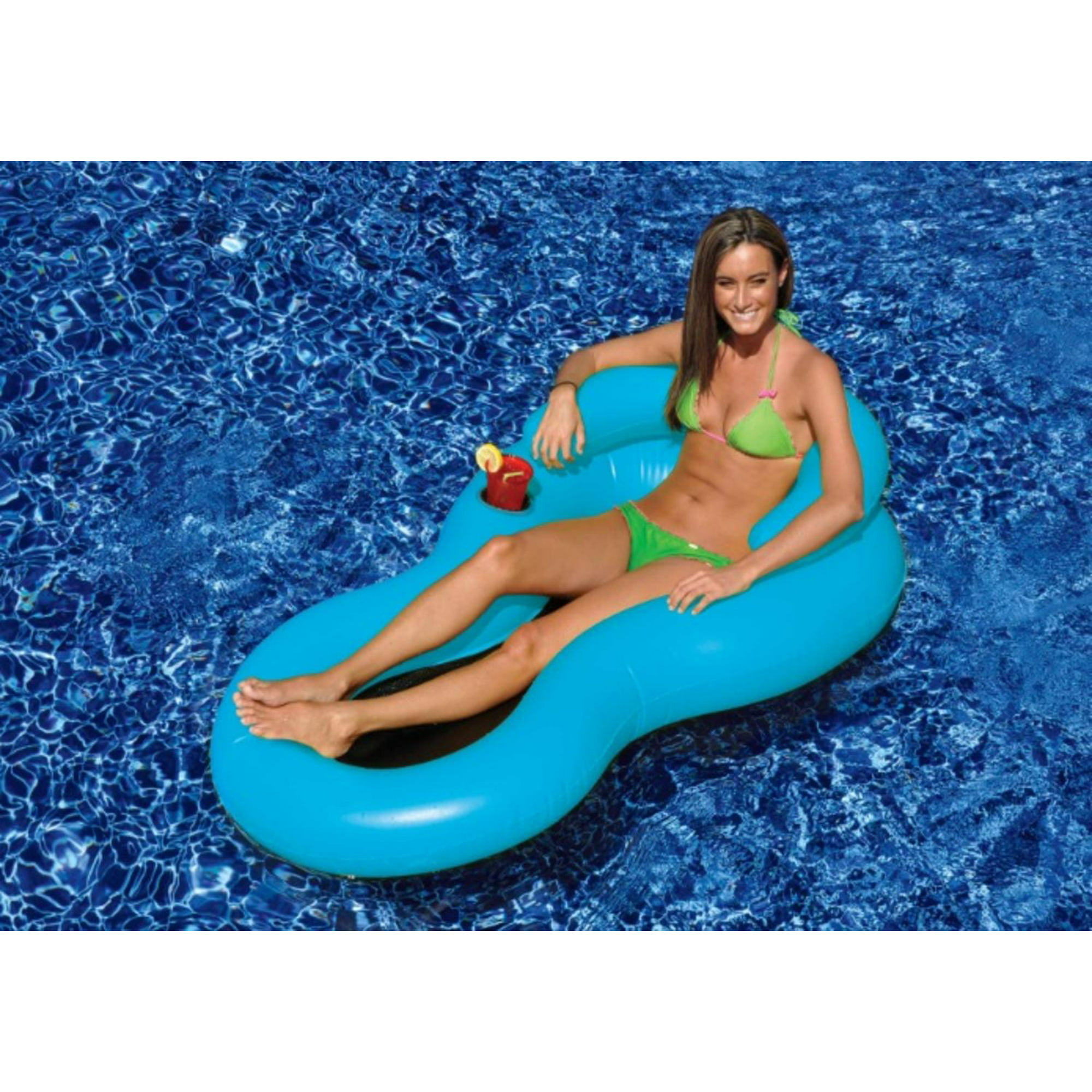 62 5 Blue Cool Chair Water Inflatable Lounge Chair With Head