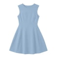 thumbnail image 4 of JIAYUE Women's Casual Dresses Flowy Summer Mini Crew Neck Sleeveless Elegant Solid Color Comfortable A-Line Versatile Dress For Daily Wear, 4 of 5