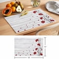thumbnail image 6 of Red Flowers Placemats Set of 4, Spring Floral Petals Scratching Edges Wood Grain Non-Slip Place Mats Washable Table Mats for Kitchen Dining Table Decorations Indoor/Outdoor, 6 of 9