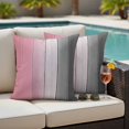 thumbnail image 2 of Outdoor Pillow Cover Ombre Pink Grey Wood Grain Set of 2 Waterproof Throw Pillowcases Farmhouse Style Decorative Patio Furniture Pillows for Couch Garden Indoor & Outdoor Use, 2 of 9