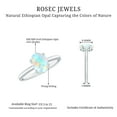 thumbnail image 5 of Rosec Jewels Oval Cut Ethiopian Opal Solitaire Ring, October Birthstone Ring (5X7 mm), 10K White Gold, US 8.00, 5 of 9