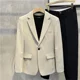 thumbnail image 2 of Trajes y blazers de hombre de un solo pecho finos, abrigos, chaquetas de corte entallado para hombre, blancos, casuales, de diseñador de lujo, de moda, nuevos y sencillos, 2 of 5