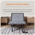 thumbnail image 2 of ESHINE Adjustable Bed Frame Twin XL, Upholstered Base with Massage, Wireless Remote, USB Ports, Under Bed Lighting, Grey, 3100 Series, 2 of 8