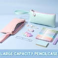 thumbnail image 4 of 4-Piece Cute Backpack Set - Waterproof Backpack with Lunch Box, Pencil Case & Headphone Bag Set, Green & Pink, 4 of 4