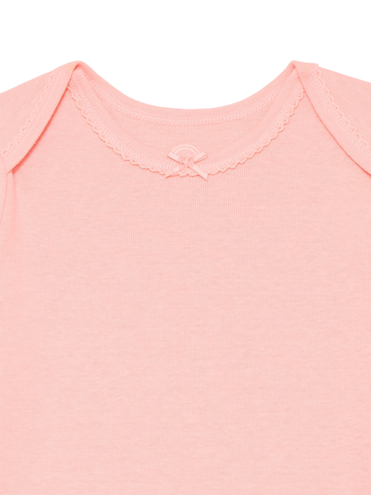 Wonder Nation Baby Girls Bodysuit with Short Sleeves, Sizes 0-24 Months