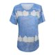 thumbnail image 4 of Tops Para Mujer Elegante Casual Tallas Grandes Blusas Camisas Estampado de Moda Camiseta de Manga Corta Cuello Redondo Odeerbi ODB154853, 4 of 5