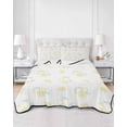 thumbnail image 2 of Twin XL Quilt Bedding Set, Yellow Lemon Reversible Summer Quilt 3 Pieces, Country Farmhouse Fruits Leaves Summer Lightweight Bedspreads Coverlets with 2 Pillow Shams for All Seasons, 2 of 5