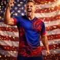 thumbnail image 5 of Zimjoy Men's USA Soccer T-Shirt Patriotic American Flag Graphic Tee 2026 World Soccer Game Fan Short Sleeve Shirt for Game Day 4th of July Vermilion 3XL, 5 of 5
