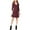 Dark Purple, variant on NY Collection Womens Petites Cable Knit A-Line Sweaterdress